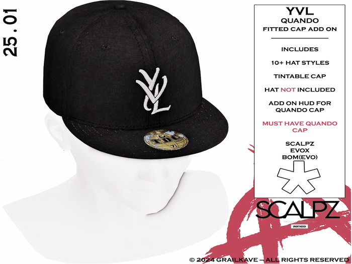 [GK] YVL QUANDO FITTED CAP ADD ON [ADD ME]