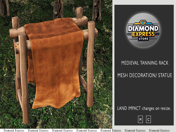 {DE} Medieval Tanning Rack - 3D Mesh