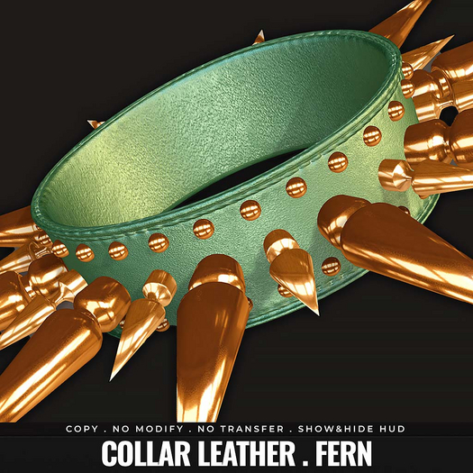 [BL] Juno collar leather // fern