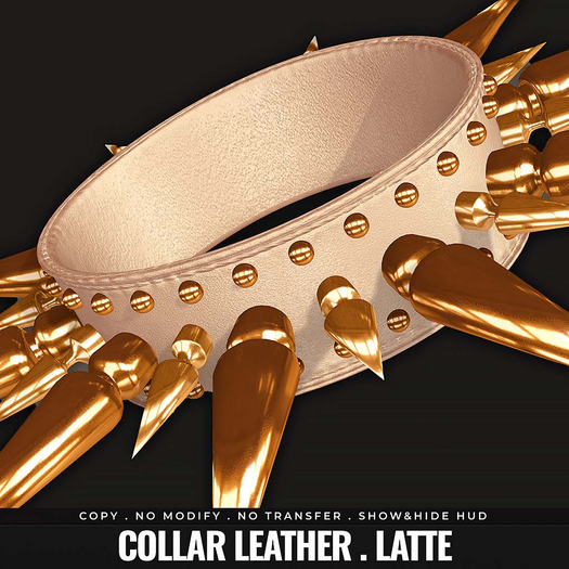 [BL] Juno collar leather // latte