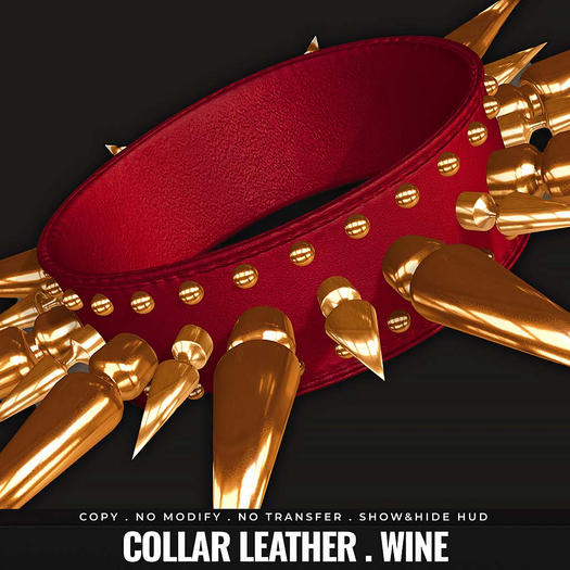 [BL] Juno collar leather // wine