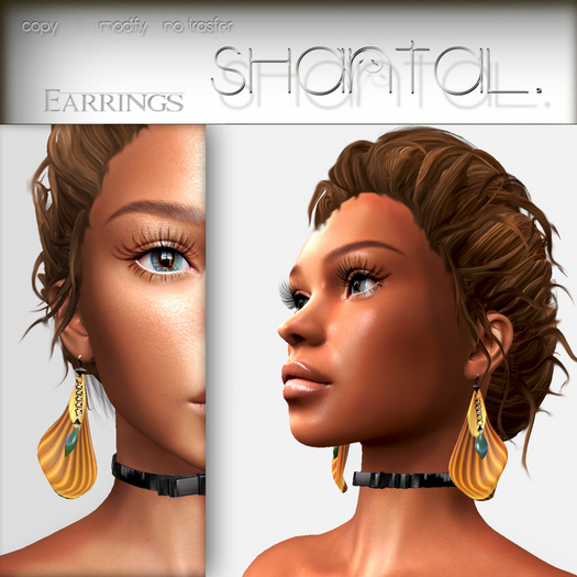 Shantal. Earrings Gold Leaf