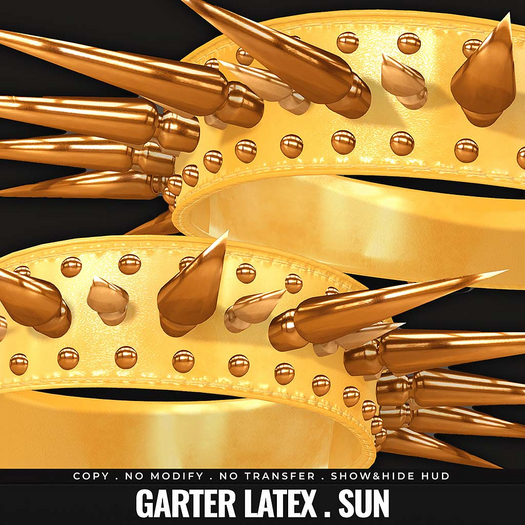 [BL] Juno garters latex // sun [updated]