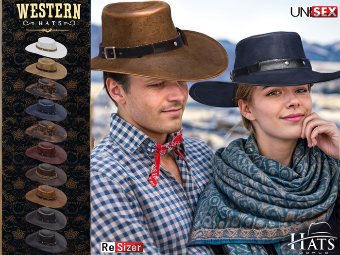 [HW] LEATHER COWBOY HATS