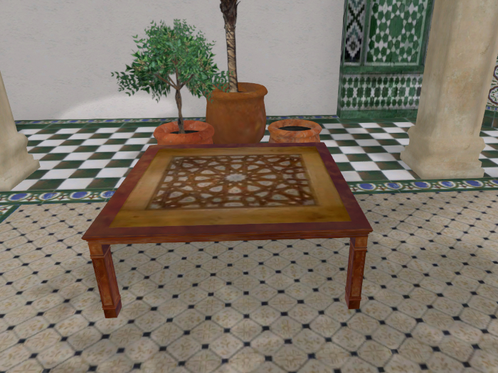 BizaarLilly Shipping Crate ~ Plaza Low Table & Lattice Inlay
