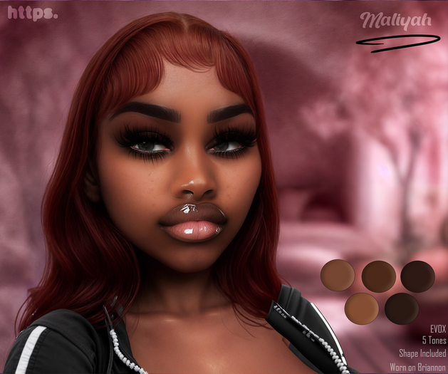 [ https ] "Maliyah" Skin EBONY