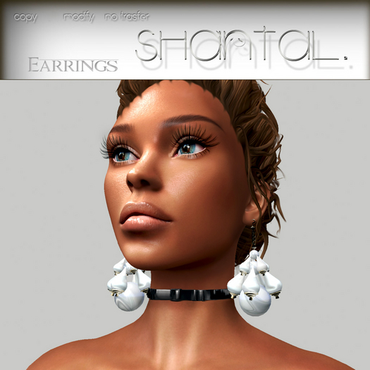 Shantal. Earrings White Soul Tear