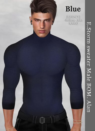 E.Storm sweater Male BOM. Alan Blue