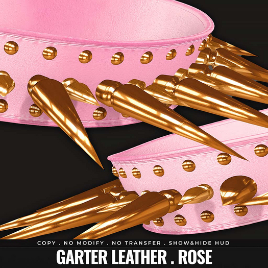 [BL] Juno garters leather // rose [updated]