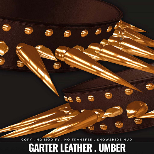 [BL] Juno garters leather // umber [updated]