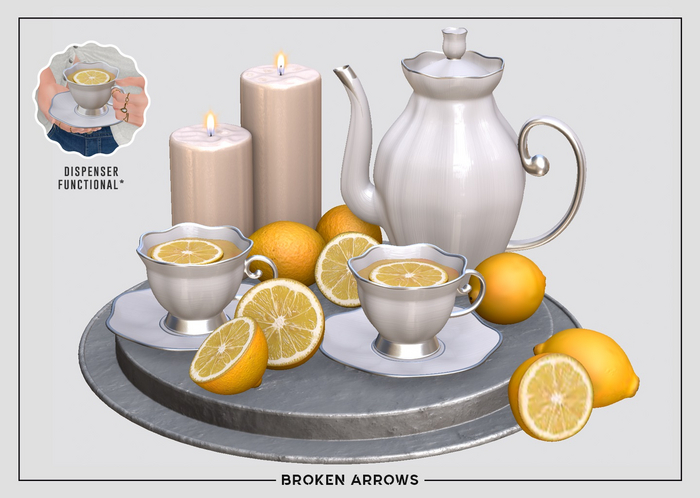 BROKEN ARROWS - Evening Tea - Lemons - Silver 