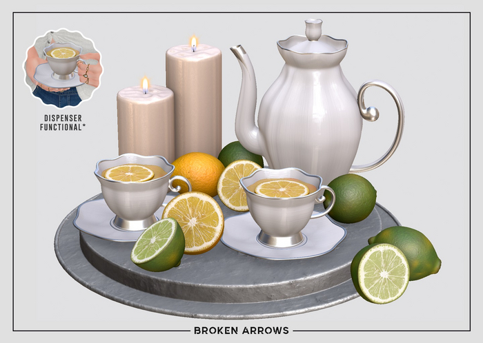 BROKEN ARROWS - Evening Tea - Lemon & Lime - Silver 