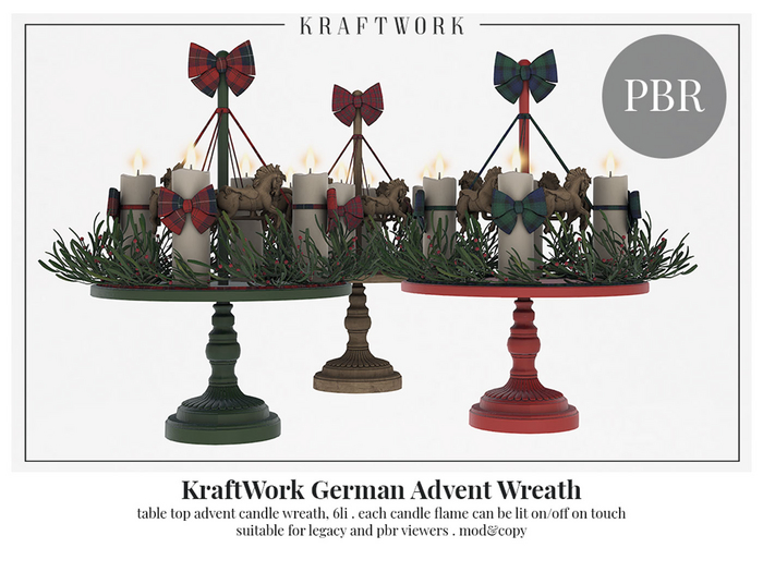 KraftWork German Advent Wreath (Add Me)