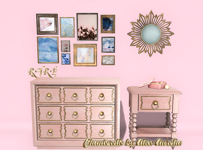 Myrrine 06 Ensoleille set - sidetable pink