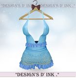 Olivia Dress - Capri Blue Pastel
