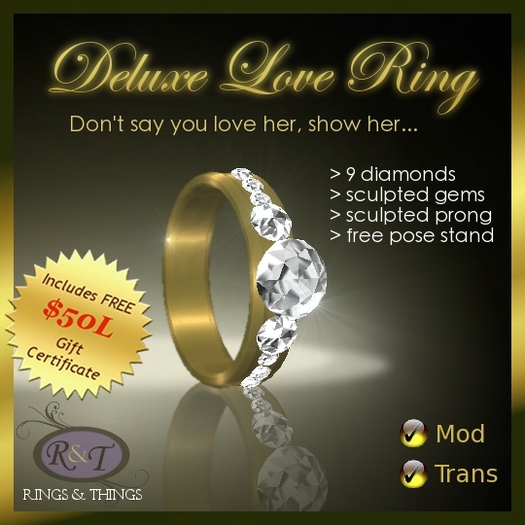{R&T} Deluxe Love Ring - Gold