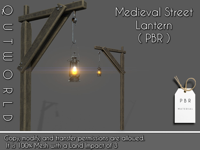 .::QUTWORLD Medieval Street Lantern_PBR::.FP 