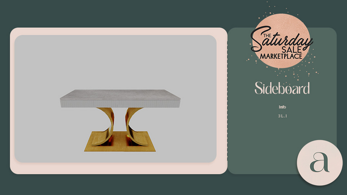 Ambice ~  Gold Base Sideboard