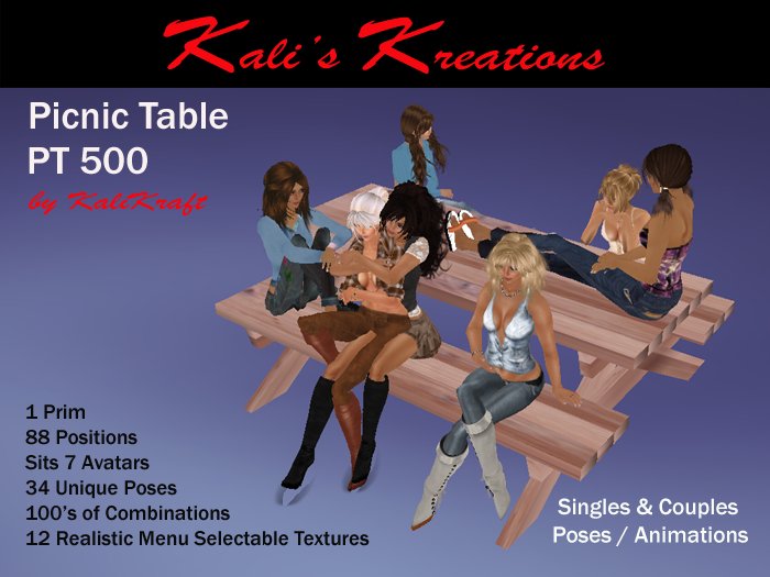 KaliKraft Picnic Table  PT500