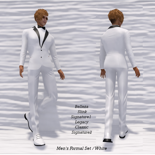 Mens Formal Jacket,Trousers & Shoes Box / White