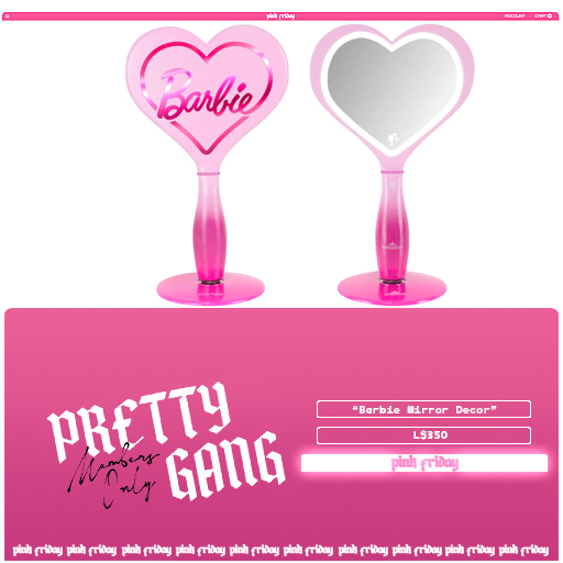 PINKFRIDAY. - Barbie Mirror Decor