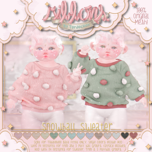 {Ribbons} Snowball Sweater - Rose {Box}