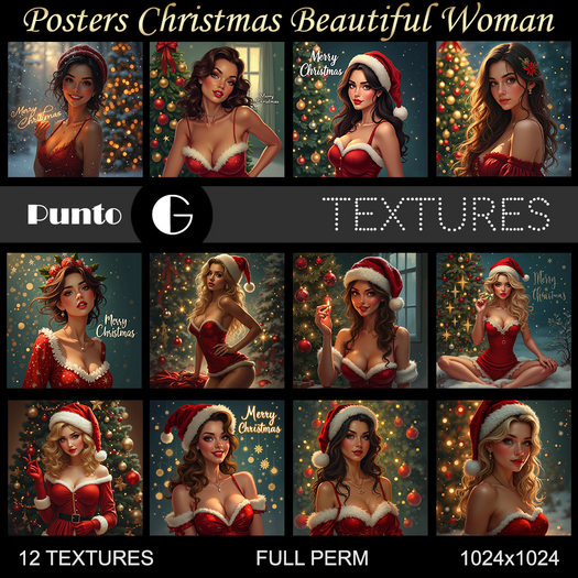 Posters - Christmas Beautiful Woman