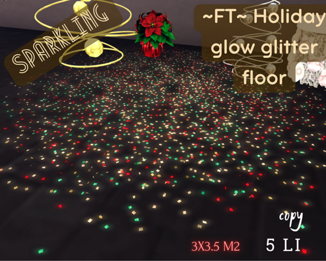 ~FT~ Holiday glow glitter floor 