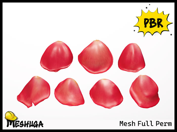 Meshuga PBR Valentines Rose Petals FULL PERM MESH