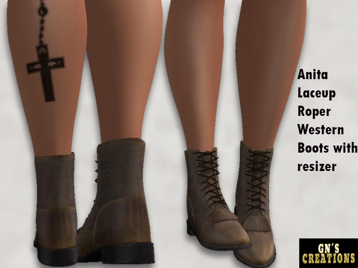 Anita Laceup Roper Western Boots