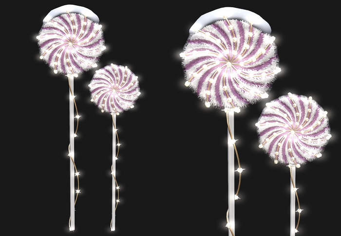 Dahlia - Lolly Pathway Lights - Purple