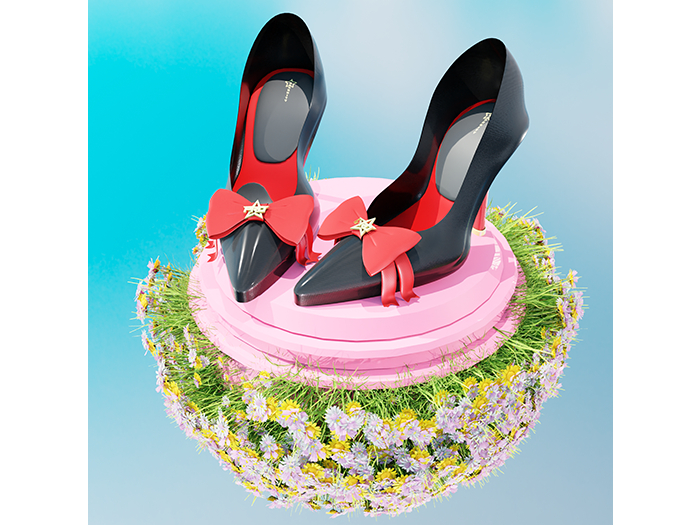 RED / BLACK "LUSH" Heels : PROFANITY