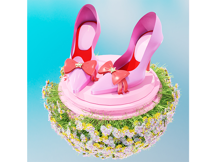 PINK RED  "LUSH" Heels : PROFANITY