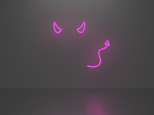 Devil neon sign Full Permission