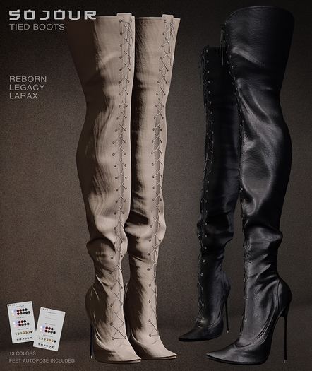SOJOUR - Tied  boots - fatpack