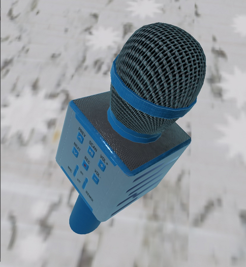 PBR (2025 System & 2048p) - Realistic Quality Sweet Shining Metallic Modern Karaoke Themed Microphone, With Animations