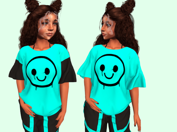 *SS* Rebirth Neon Shirts Blue