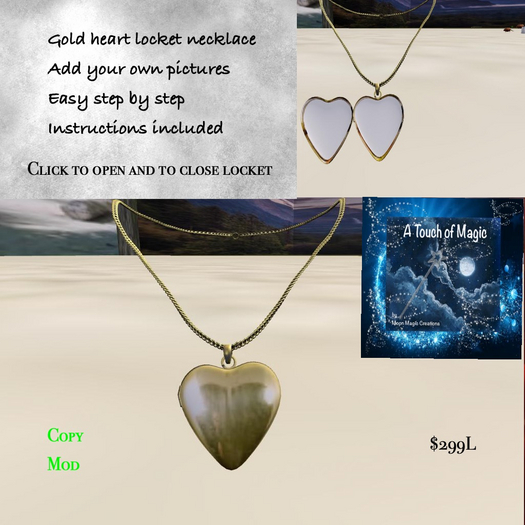 Golden Heart Locket-Tiffy Box -