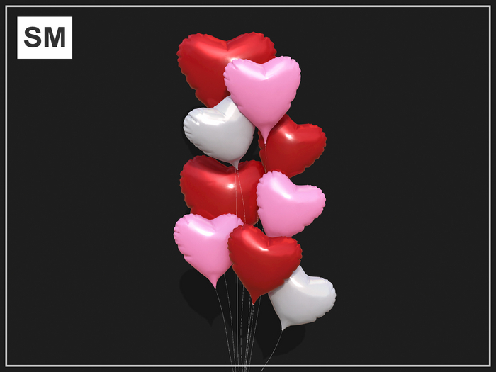 Heart Balloons - Red/White/Pink (Transferable Gift) 