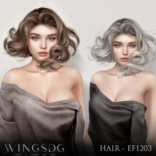 WINGS-HAIR-EF1203 Grays & Browns (Pack)