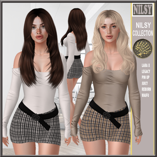 ASYMETRIC SHOULDER TOP&SKIRT,2OPTION