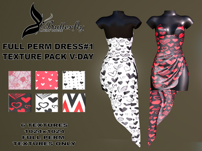 ^LB^ FULL PERM DRESS#1Texture Pack 1 V-Day-1024