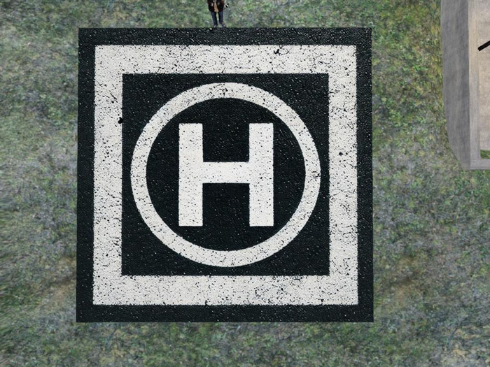 helipad black white