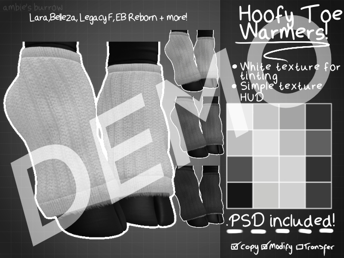 DEMO // HOOFY TOES // WARMERS [F]