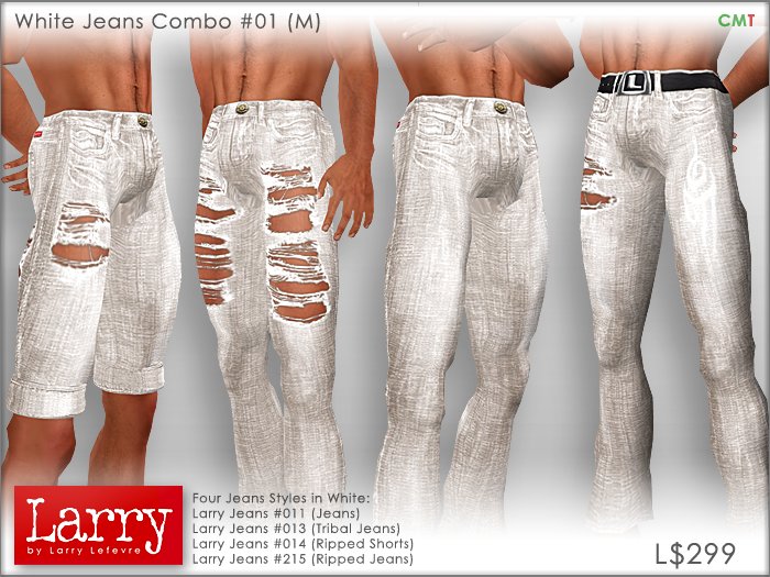 LARRY JEANS - White Combo Pack 01 (M)