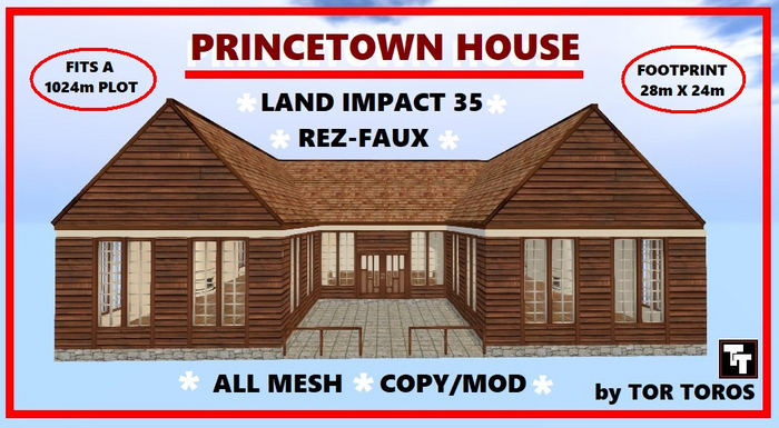 REZ-FAUX PRINCETOWN HOUSE 35Li  (Boxed)