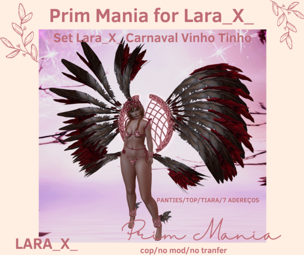 !CP! SET LARA_X_ CARNAVAL VINHO TINTO