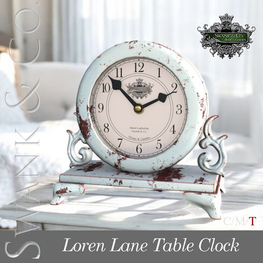 Swank & Co. Loren Lane Table Clock 