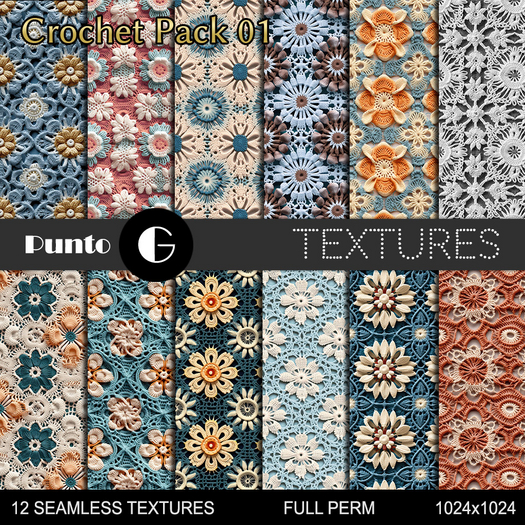 Full Perm Textures - Crochet Pack 01