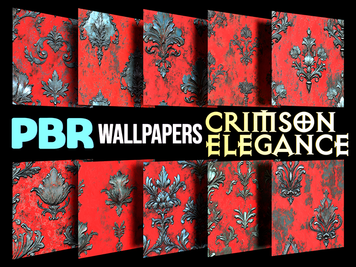 EA Design ♦ PBR - Wallpapers - Crimson Elegance - Set 01
